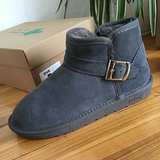 Edamame Genuine Suede Ankle Snow Boots