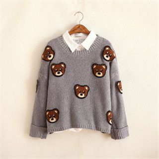 P.E.I. Girl Loose Hedging Knit Jacket