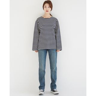 Someday, if Brushed-Fleece Striped T-Shirt