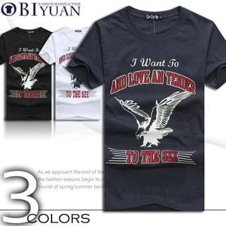 OBI YUAN Short-Sleeve Eagle Print T-Shirt