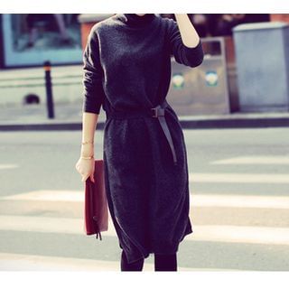 Lovi Turtleneck Midi Sweater Dress