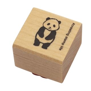 Kodomonokao Wooden Stamp (Panda) One Size