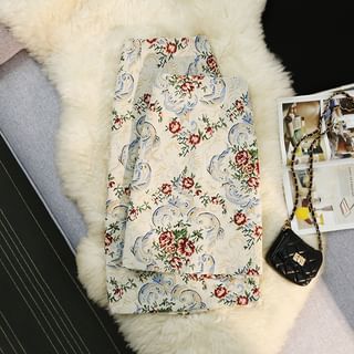 High Waist Floral Print A-Line Skirt (Various Designs)