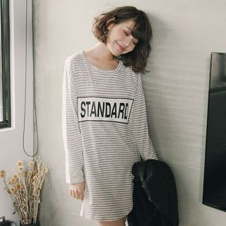 Tokyo Fashion Lettering Striped T-Shirt