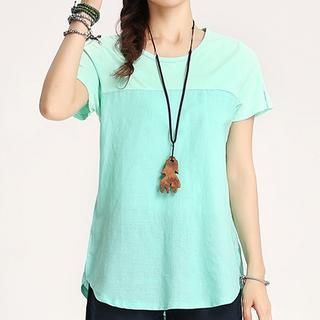 Romantica Short-Sleeve Panel Top