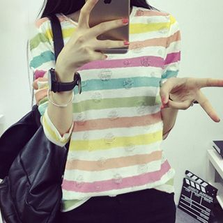 Magic Mirror Striped Long-Sleeve T-Shirt