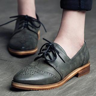 MIAOLV Faux Leather Oxfords