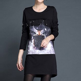 lilygirl Long-Sleeve Print Dress