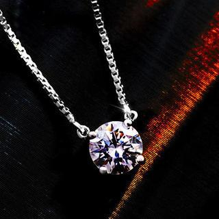 Mbox Jewelry CZ Sterling Silver Necklace