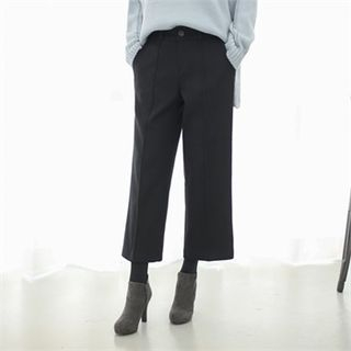 Styleberry Brushed Fleece Lined Wide-Leg Pants