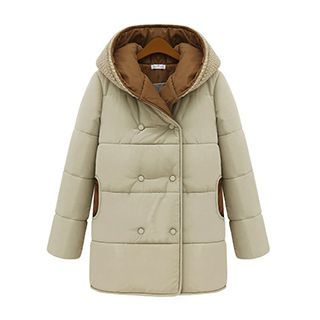 FURIFS Knit Hooded Padded Coat
