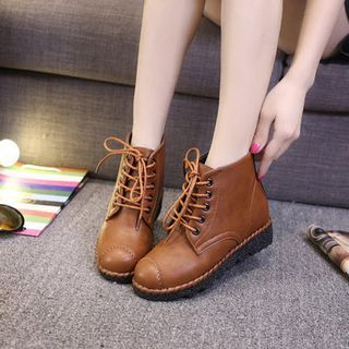 Kicko Lace-Up Short Boots