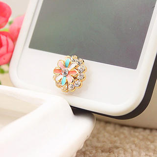 Fit-to-Kill Colorful Diamond Iphone Button Sticker One Size