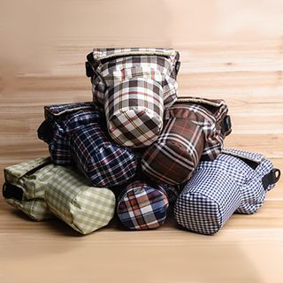 Photosack Plaid Camera Pouch