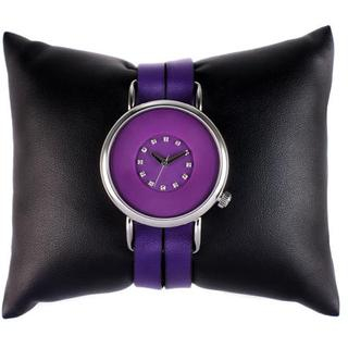 t. watch SWAROVSKI CRYSTAL Water Resistant Strap Watch Purple - One Size