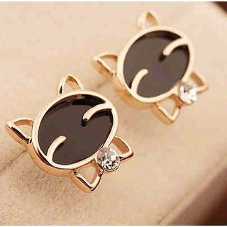 Best Jewellery Rhinestone Cat Earrings