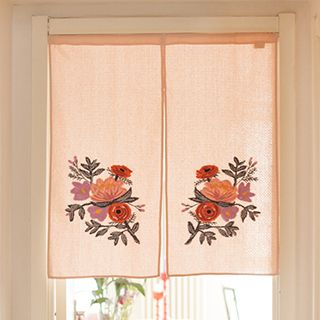 Tarobear Flower Embroidered Half Curtain