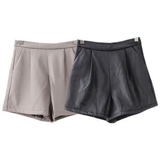 X:Y Faux Leather Shorts