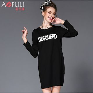 Ovette Appliqu  Long-Sleeve Dress