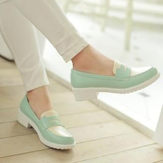 Colorful Shoes Color-Block Loafers