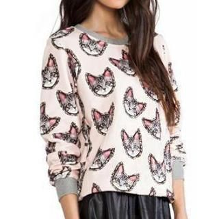 Eloqueen Cat-Print Pullover