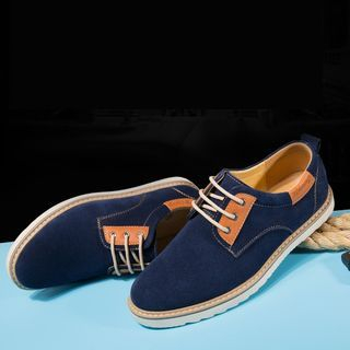 Jonas Genuine Leather Panel Lace Up Shoes