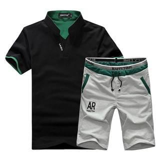 Alvicio Set: Short-Sleeve Polo Shirt + Casual Shorts