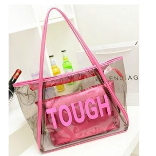 LineShow Lettering Jelly Tote with Pouch