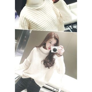 ATTYSTORY Turtle-Neck Wool Blend Sweater