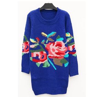 Polaris Floral Print Long Sweater