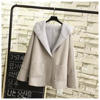 TOJI Single-Button Fleece-Lined Suede Jacket