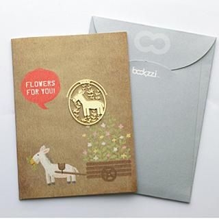 Full House Set: Metal Bookmark + Greeting Card