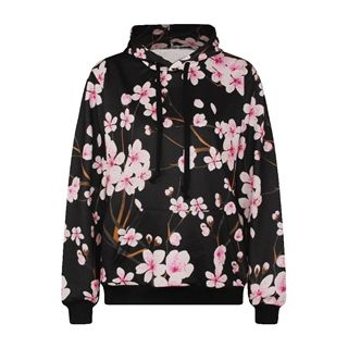 Omifa Flower-Print Hooded Pullover Multicolor - One Size