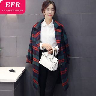 Eferu Plaid Button Coat