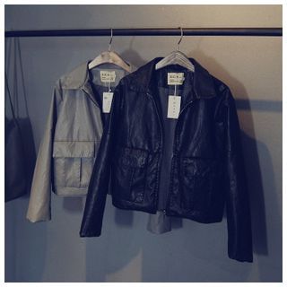 Glovon Faux Leather Jacket