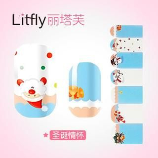 Litfly Nail Sticker (D1017) 1 pc (14 stickers)