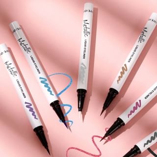 Handaiyan - Micro-Fine Metallic Liquid Eyeliner - 6 Colors 002# Black - 0.7G