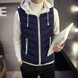 maxhomme Colour Block Padded Hooded Jacket