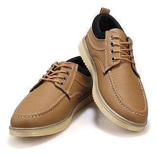 Preppy Boys Lace-Up Stitched Loafers