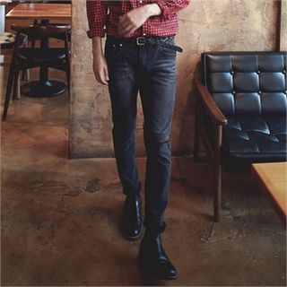 MITOSHOP Ripped-Knee Jeans