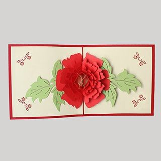 Paper House 3D Flower Greeting Card