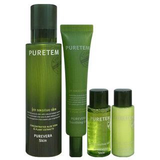 Kwailnara Puretem Purevera Set: Skin 130ml + Soothing Gel 25ml + Skin 15ml + Emulsion 15ml 5pcs