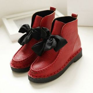 Pangmama Bow Accent Short Boots