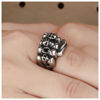 Tenri Skull Fist Titanium Steel Ring