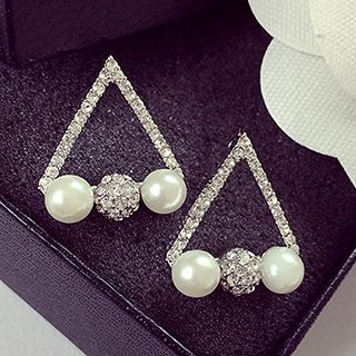 maxine Rhinestone Triangle Earrings