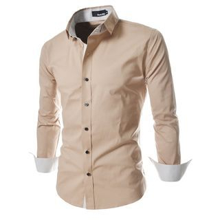 TheLees Long-Sleeve Contrast-Cuff Shirt