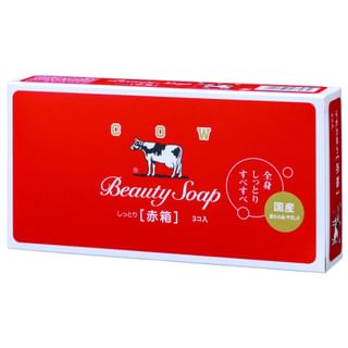 Cow Brand Soap - Beauty Soap Moisture Rose - 90g x 3
