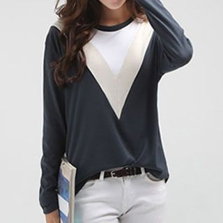 Champi Long-Sleeve Color Block T-Shirt