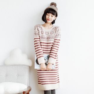 Forest Girl Stripe Knit Dress