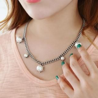 soo n soo Beads-Charm Chain Necklace